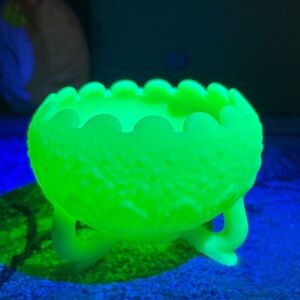 Glowing Green Glass Bowl